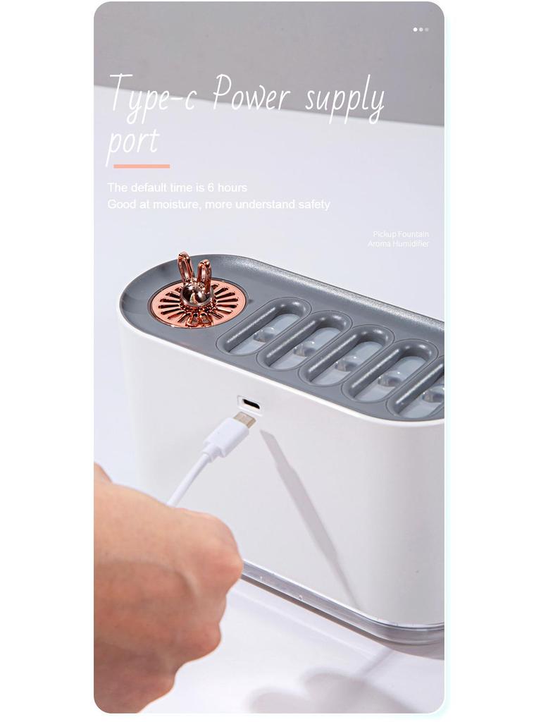 Silent Cross-Border Humidifier with Five-Hole Spray & Dynamic Seven-Color Aromatherapy
