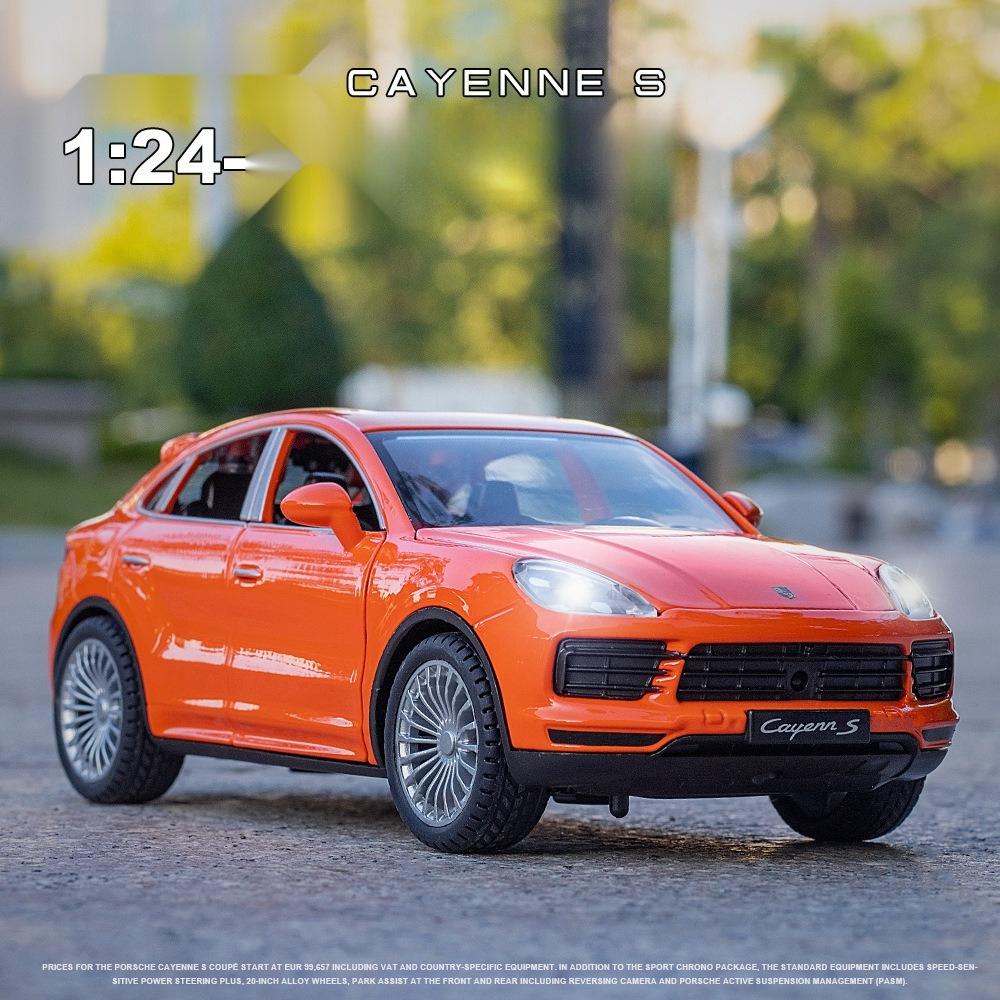 1:24 Porsche Cayenne S Turbo Внедорожник Сплав Модель Автомобиля Литье под Давлением Металлическая Игрушечная Модель Автомобиля Имитация Звук Свет Коллекция Подарок для Детей F384
