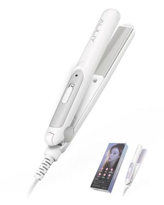 Мини-утюжок для волос Aliliy, суперлегкий (Более 180 г), 180℃ Профессиональный, Выпрямитель для челки, Завивка, Быстрый нагрев за 30 секунд, Салонное качество