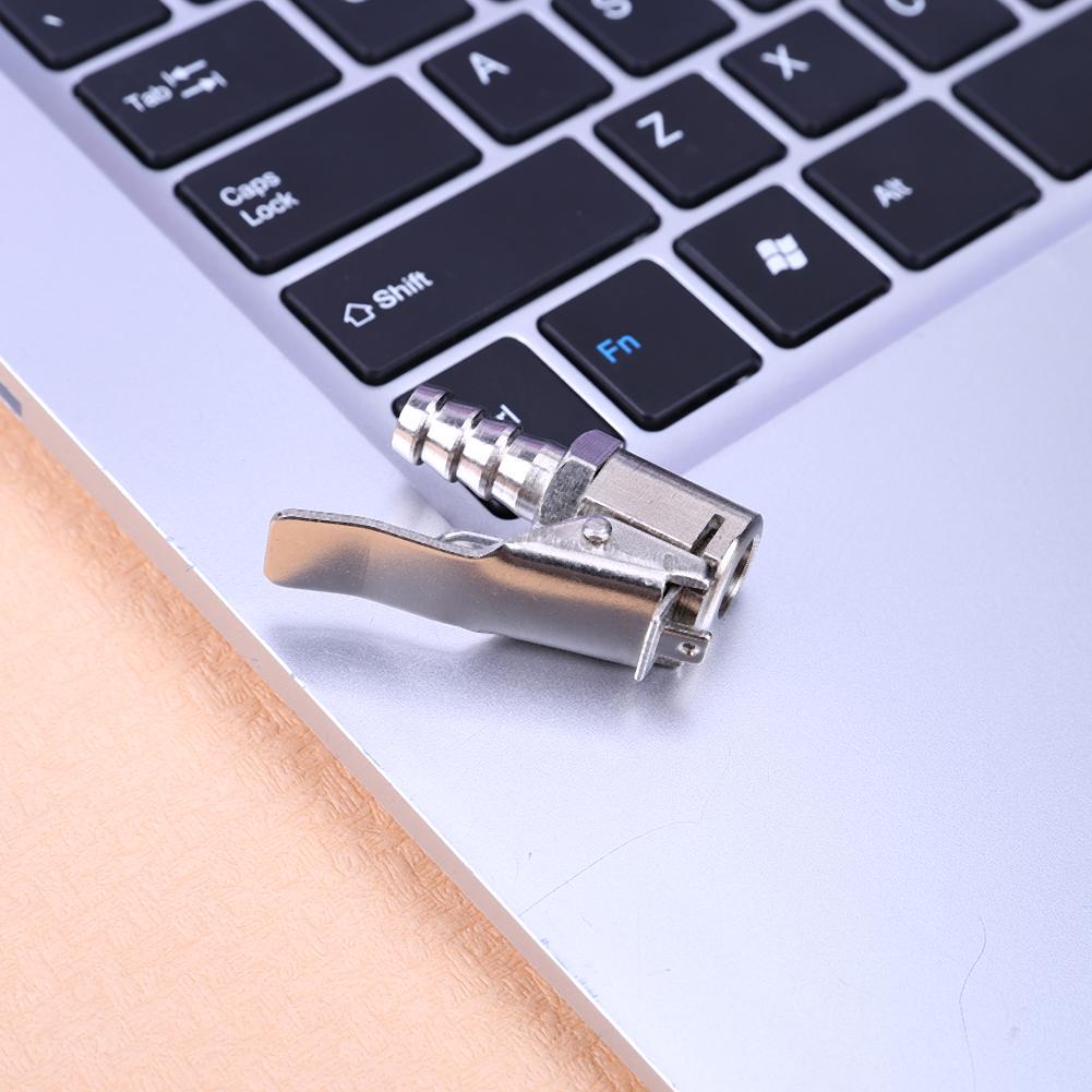 8mm Brass Car Truck Tire Inflator Air Valve Connector Clip-on Air Chuck