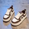 Стильные и легкие белые туфли для женщин Весна Новые Толстая подошва Универсальные Студенческие Повседневные Кеды для скейтборда