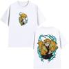 Anime Demon Slayer Agatsuma Zenitsu Graphic T Shirt Men Women Clothing Cartoon Oversized Tshirt Mens Casual Cotton Tshirts