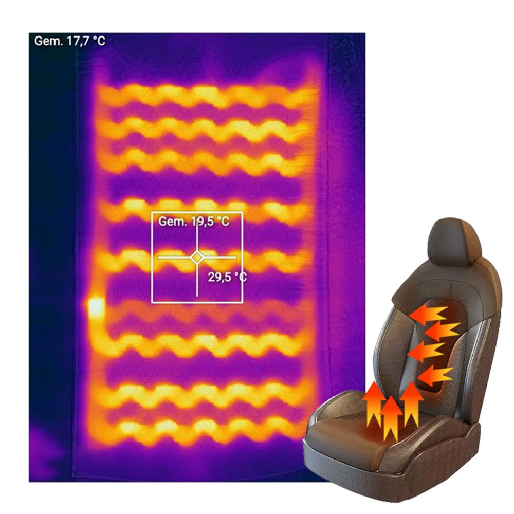 Универсальный Макс 12В Встроенный Комплект Подогрева Сидений Автомобиля Подходит для 2 Сидений Круглая Ручка с 6-скоростным Двойным Переключателем Нагревательные Подушки из Углеродного Волокна