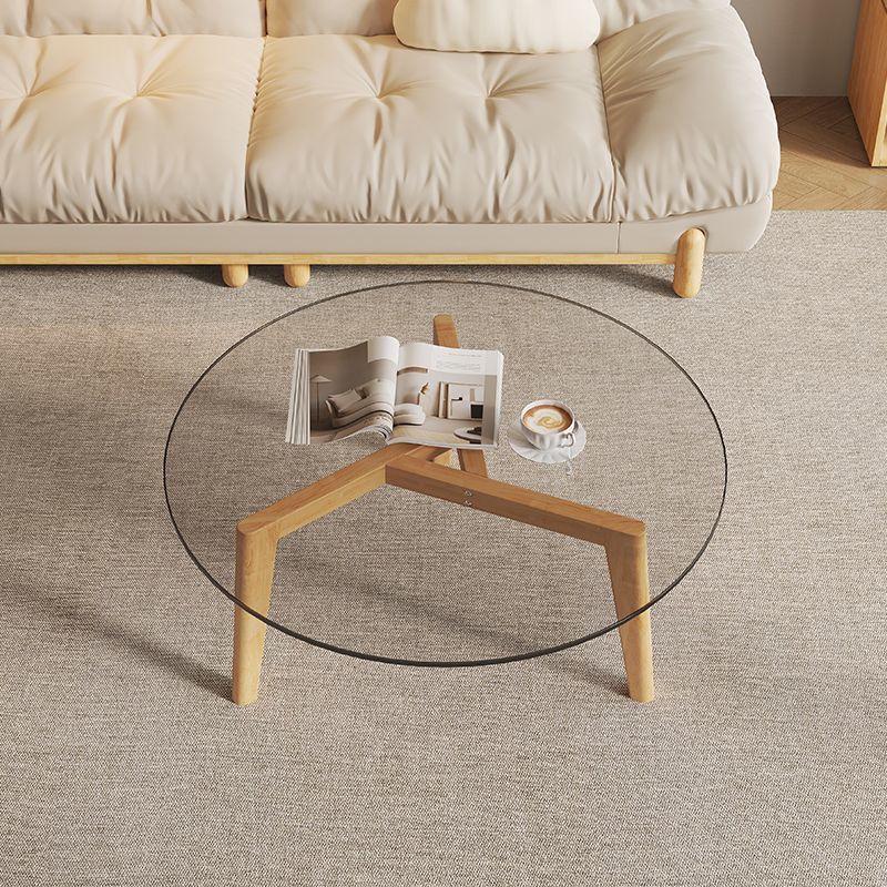 Donzhu Round Glass Coffee Table