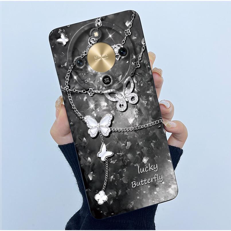 Чехол для Honor X9d 5G MTN-NX1 Модный Минимализм Масляная Живопись Цветочный Силиконовый Мягкий Чехол для Телефона Новый Дизайн Ударопрочная Задняя Крышка