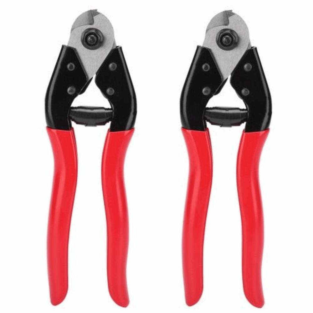 2PCS 8 Inch Bike Wire Cutter Chrome Vanadium Steel Line Pipe Wrench Bike Cable Cutter Mountain Bike