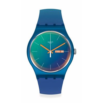 Часы FADE TO TEAL THE MARCH COLLECTION SO29N708 Синий [Swatch]