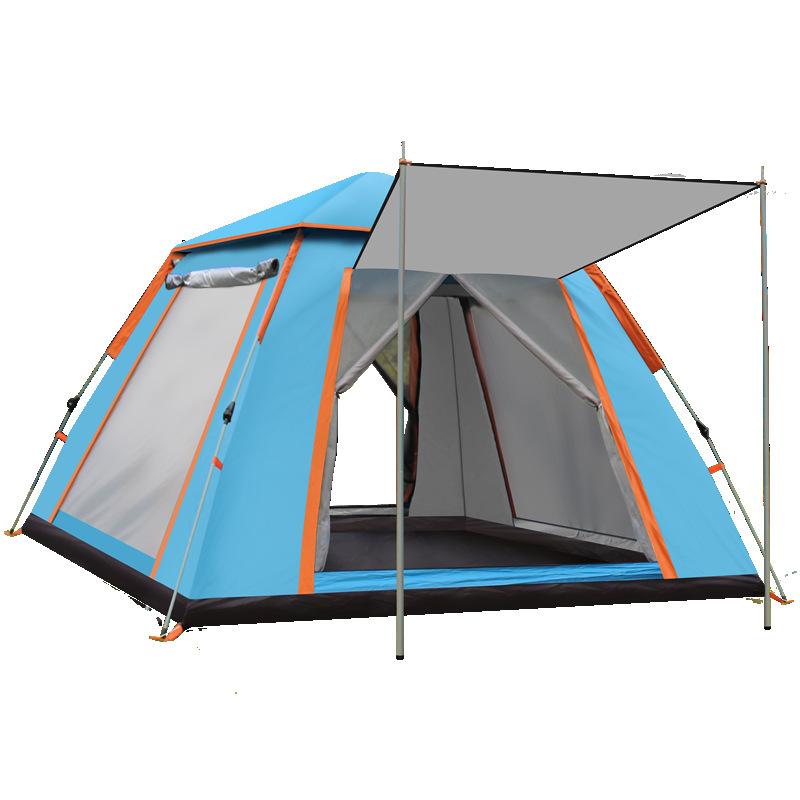 4-6 Person Outdoor Automatic Quick Open Tent Rainfly Waterproof Camping Tent Family Outdoor Instant Setup Tent with Carring Bag