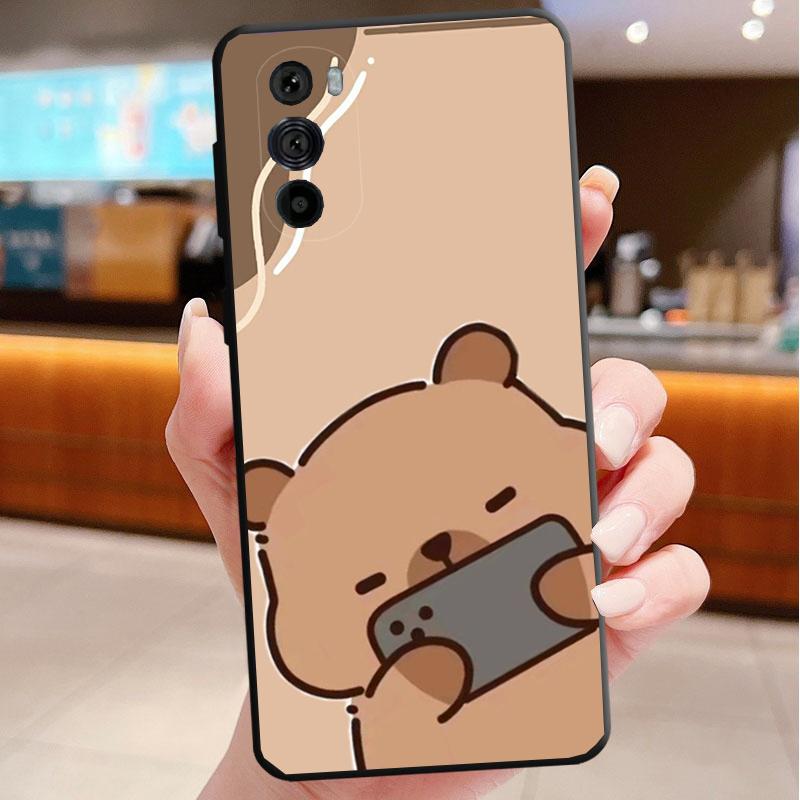 Cartoon capybara Funda Phone Case For Motorola Edge 50 40 Pro 60 50 40 30 Ultra Neo Fusion Moto G Play G Stylus G Power G
