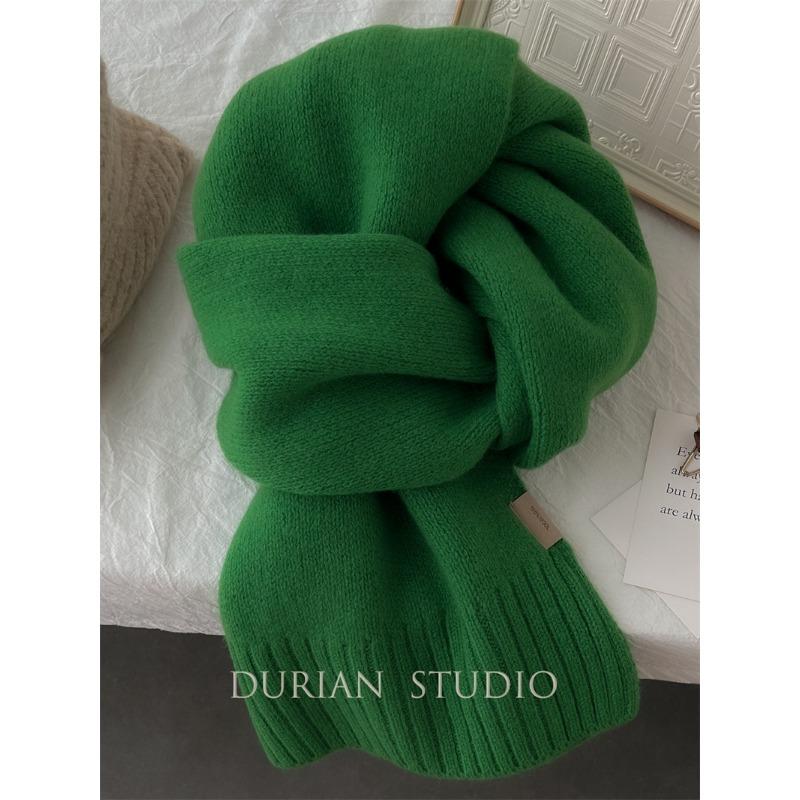 Шарфы из 100% чистой шерсти~ Избранная шерсть, утолщенные и увеличенные теплые вязаные шарфы, универсальные мужские и женские шарфы