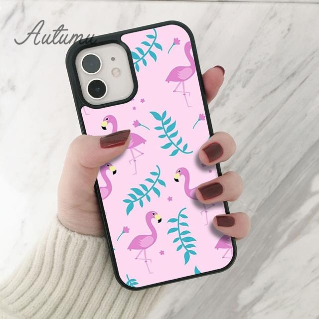Чехол для телефона Back Red Bird Flamingos для iPhone 11 12 13 14 Pro Max mini XR XS SE 2020 7 8 Plus Samsung Galaxy S21 S22