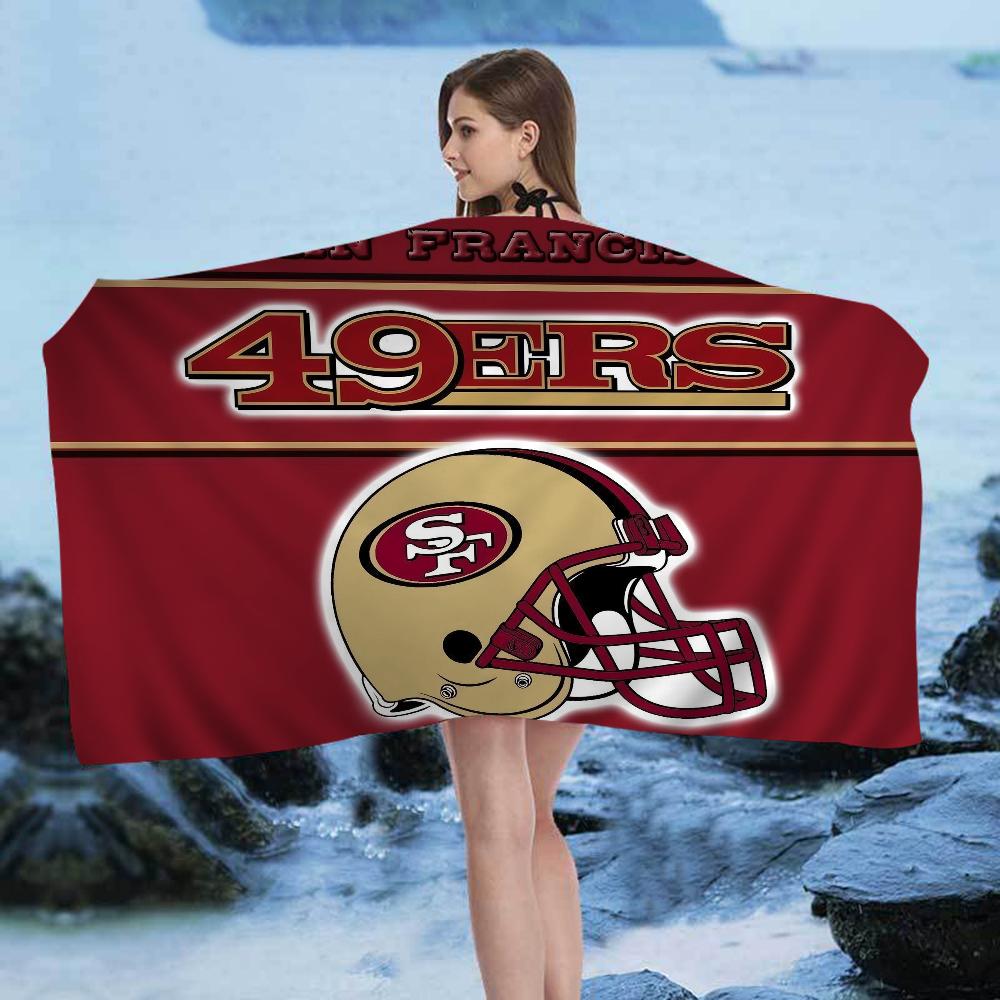 Сан-Франциско 49ers Команда Большие Микрофибровые Пляжные Полотенца Быстросохнущее Полотенце Песок Пляжные Полотенца Полотенце для Бассейна для Путешествий Пляж Бассейн Йога