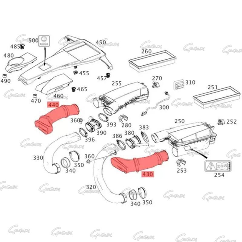 2780905082 Engine Air Intake Hose For Benz S550 4Matic S63 AMG 2014-2017 2780904982 Air filter intake tube