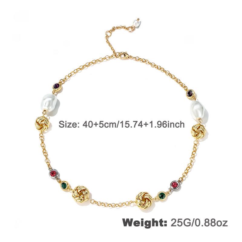 Двухцветное ожерелье и серьги Kenjie из золота и серебра с барочным жемчугом