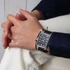 MASTER WORKS Quadrangle Сделано из кварцевой кожи Квадратные Черные MW10SB-GCBRO8 Мужские Часы, Япония, Механизм, 33мм, Ремешок, Форма,