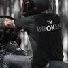 Im Broken Text Print Cotton Tshirt Unisex Unisex Y2k Biker Unisex Short Sleeve Daily Motorcycle Streetwear Fashion Tops