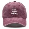 shhh... no one cares" Print Adjustable Baseball Hat, Woman's Cap Raw Brim Fashion Sunshade Unisex Snapback Sun Hat