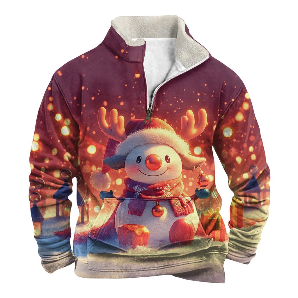 Spring And Men's Standing Collar Sweatshirt Is Outdoor Casual Sweaters Tops