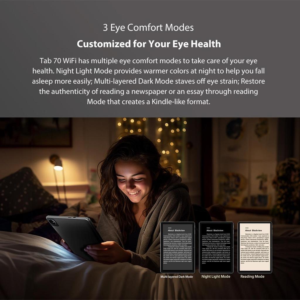 Blackview Tab 70 WiFi 10.1 Inch 6580mAh Android Tablet 8GB+64GB Storage