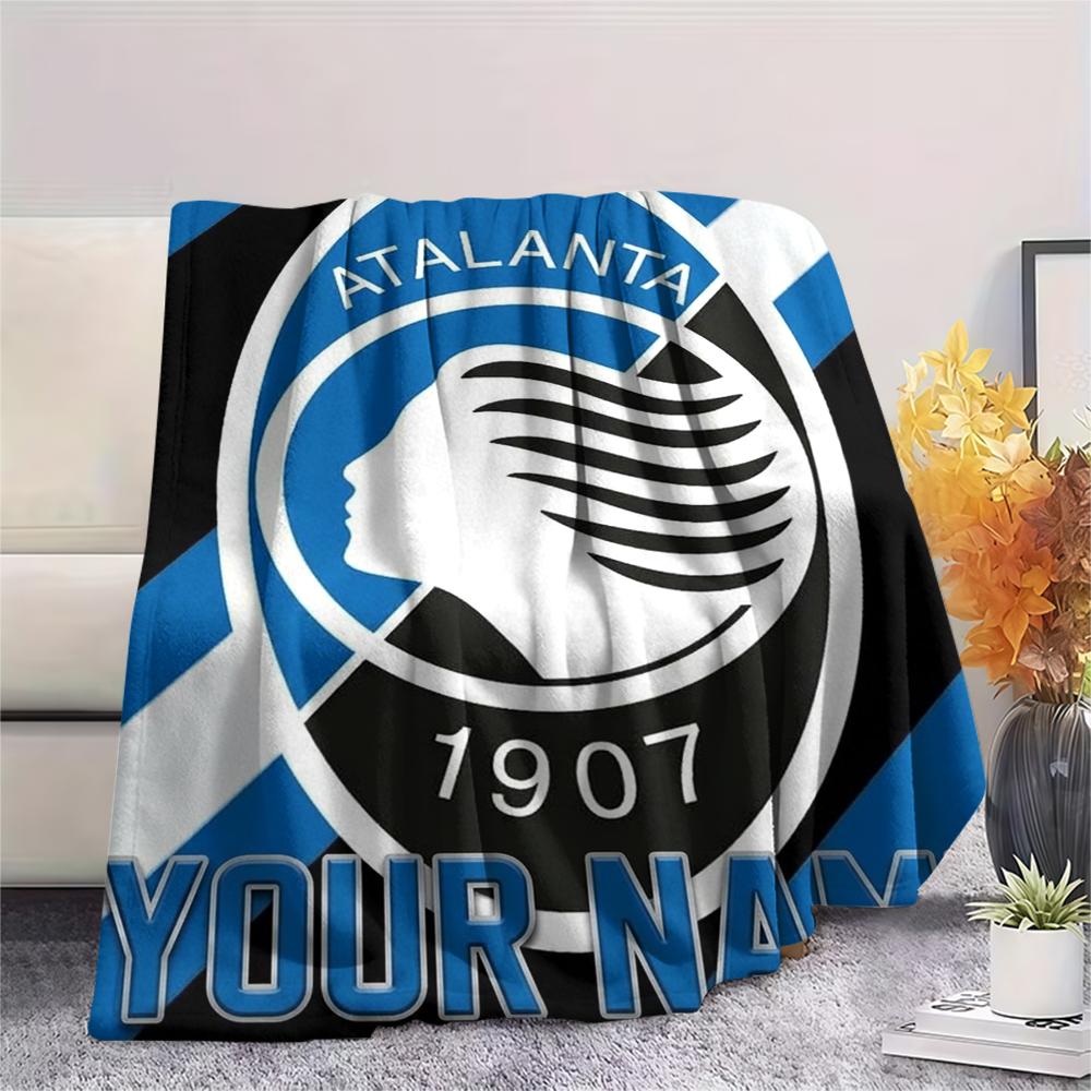 1PC Custom Name Atalanta BC Patterned Flannel Blanket Suitable For All Seasons for Home Decor Warmth and Comfort Gifts Holiday Present