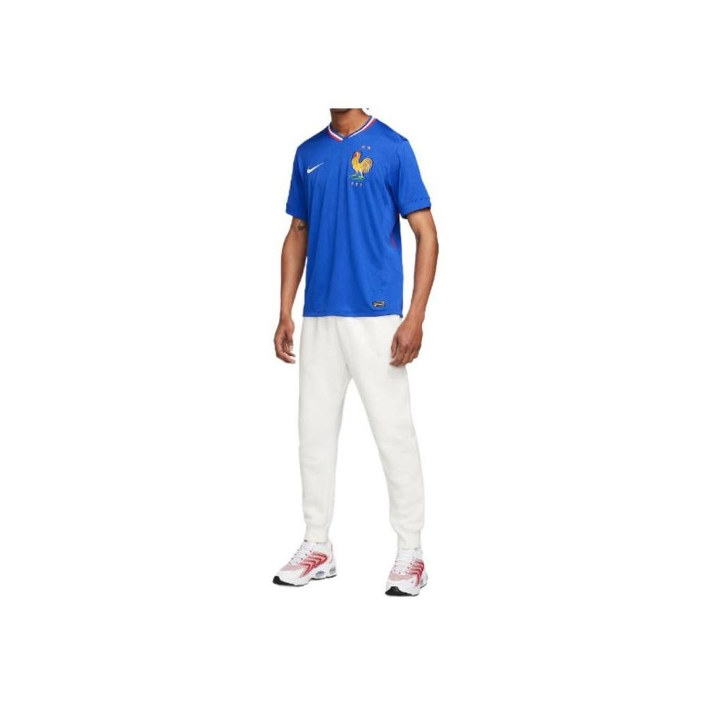 Nike FFF 2024/25 Стадионная домашняя мужская футбольная майка Dri-FIT Синяя FJ1259-452