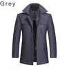 Winter Trench Coat for Men Fashion Mens Jackets Version of Woolen Men's Jacket Double Collar Warm Woolen Coat