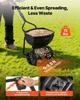 Push Lawn Spreader, 3m Spreading Width, Broadcast Spreader with 59kg Load Capacity & 10 in All-Terrain Tires, Walk-Behind Garden & Lawn Broadcast