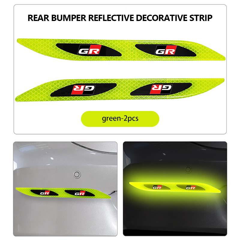 Car Reflective Sticker Bumper Trunk Safety Warning Reflector Stickers Strip For Toyota Yaris Corolla Rav4 CHR Auris Cruiser