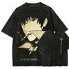 Аниме-фанат Cowboy Bebop Стиранная футболка Одежда на весь год Высокое качество Индивидуальность Одежда Большие размеры Унисекс Новая модель Футболка для пары