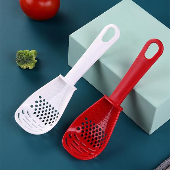 Совок для пресса для чеснока, многофункциональная термостойкая полипропиленовая пластиковая легкая шумовка, кухонная лопатка с прорезями