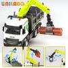 Alloy 1:40 Log Truck with Log Claw - Inertia Powered, Lights Sounds, Rotating Stand -  Perfect Toy Gift for Boys Girls 3+