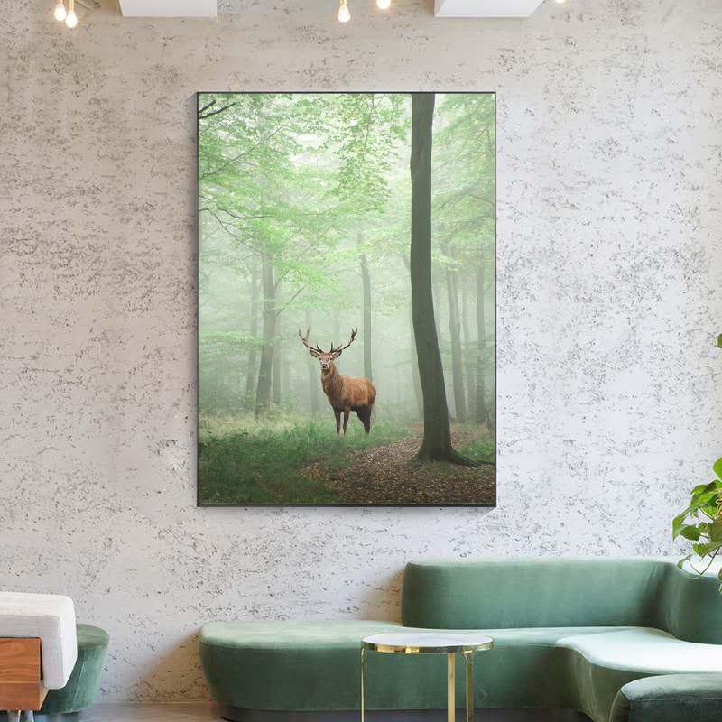 Скандинавский пейзаж, горный лес, зеленая природа, скандинавский пейзаж, картина, постер, настенное художественное украшение с принтом