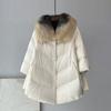 Duck Down Jacket Fox Fur Haining Leather Down Jacket Women's Medium and Long Fur Jacket 2025 Autumn and Winter New Young Models