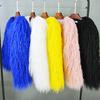 16 Color Women's Fur Coat Colorful Fluffy Pink Lamb Fur Faux Fur Coat Sheepskin Coat Winter Faux Fur Coat