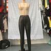 Женские брюки обтягивающие брюки из искусственной кожи на молнии узкие черные брюки из искусственной кожи с маленькими штанинами
