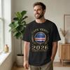 Винтажная футболка для футбольного болельщика с флагом Кабо-Верде 2026, унисекс, с круглым вырезом, хлопковая, с коротким рукавом, летняя одежда