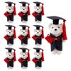 Pack of 10 Lovely Graduate Bear Dolls Soft Foam Graduation Bear Foam Dolls for Graduation Ceremonies and Party Celebrate