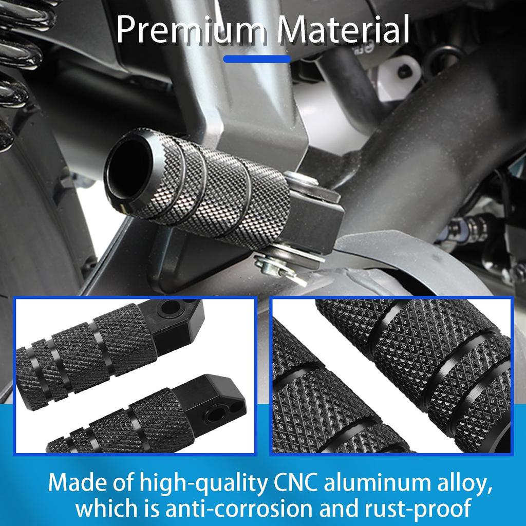 GFARDMOTO Motorcycle Foot Rest Pedals Passenger Foot Pegs CNC Aluminum Anti Skid Rear Set