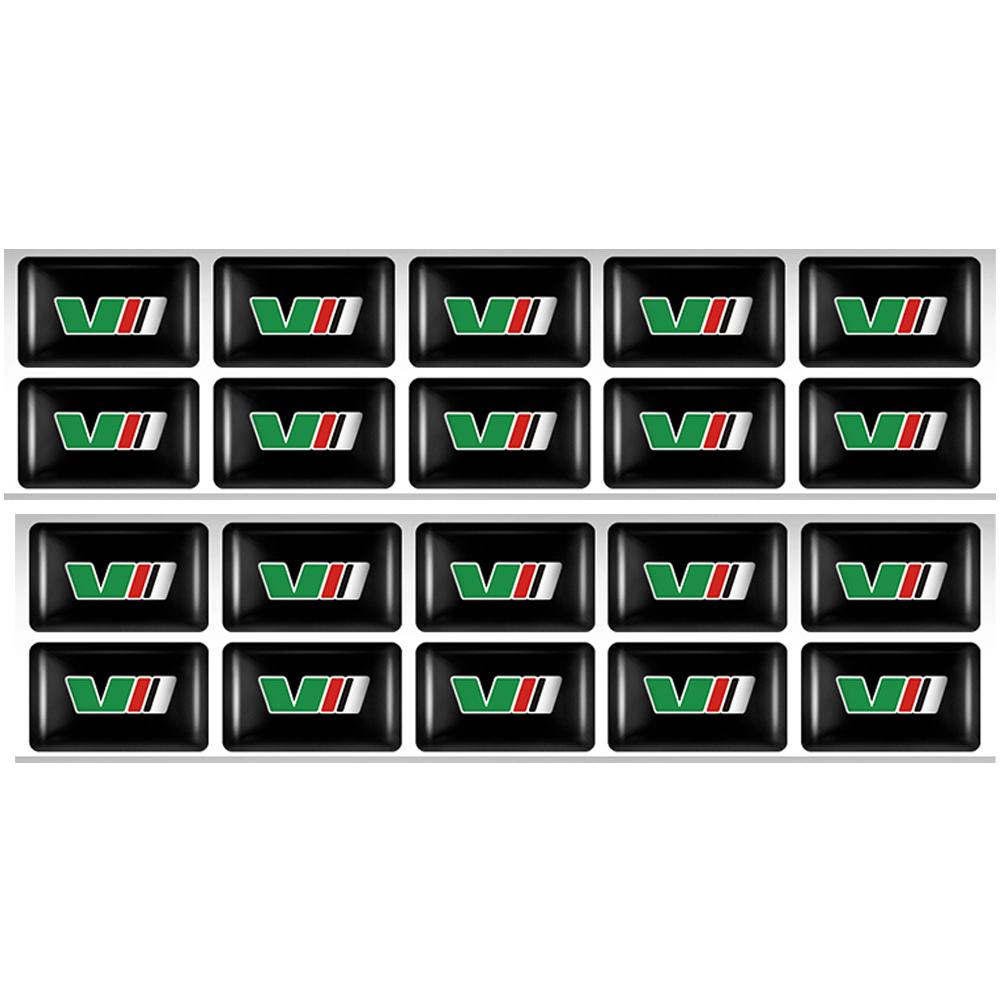 For Skoda Scala 10/20/Pcs Car Console Logo Sticker 3D Epoxy Resin Badge Interior Accessory For Skoda Octavia Fabia Rapid Yeti Superb A7 VRS VII
