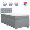 Maison Exclusive - Sommier à lattes de lit et matelas Gris clair 90x190 cm Tissu
