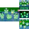 Creative Glow In The Dark Frog Ornaments Resin Craft Animals For Desk Car