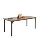 Rectangle Dining Table, 71 Inch Length Large Wood Tables for 6-8 Person, Farmhouse Dinner Furniture, Rustic Conference Desk with Iron Legs