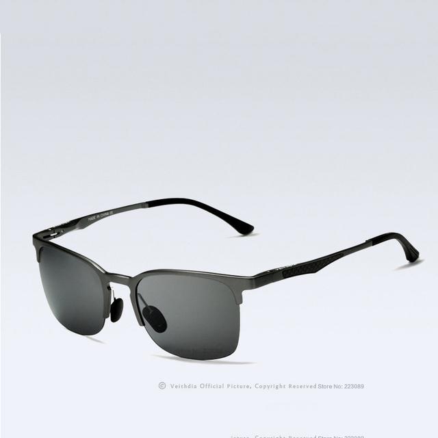 VEITHDIA солнцезащитные очки унисекс в металлической полуоправе