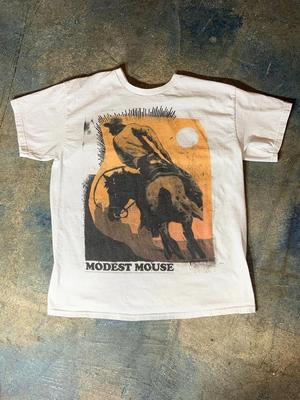 Футболка унисекс в ретро-стиле с принтом группы Modest Mouse 90-х годов Белая футболка Ремейк футболки vtg