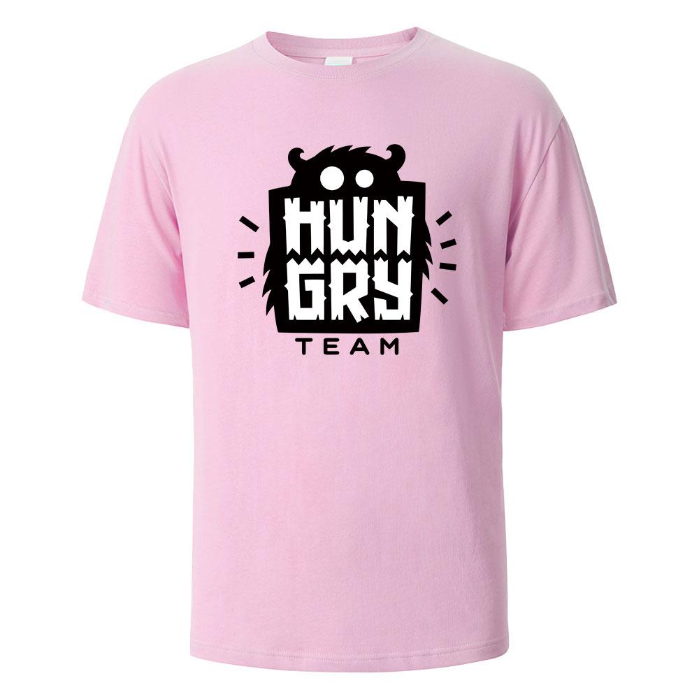 Funny HipHop Hungry Printing Tshirt For Men Wowen 100 Cotton Summer Breathable Tops Oneck Oversize Basic Tees Mens Clothing