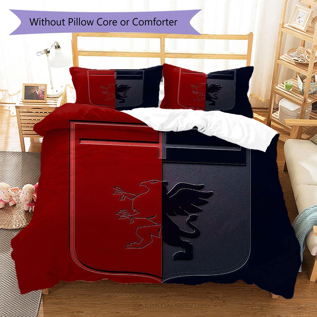 Genoa logo Bedding Quilt Set Quilt Cover Pillowcase Home Decoration Birthday Gift (1 * duvet cover + 2 * pillowcase, without core)