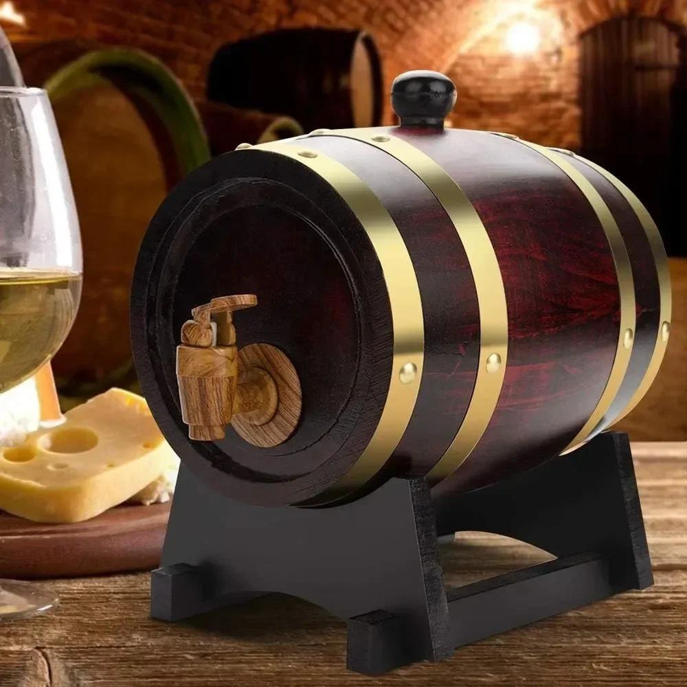 With Tap Beer Dispenser Wood Beer Container Party Supplies Wine Barrel Restaurant