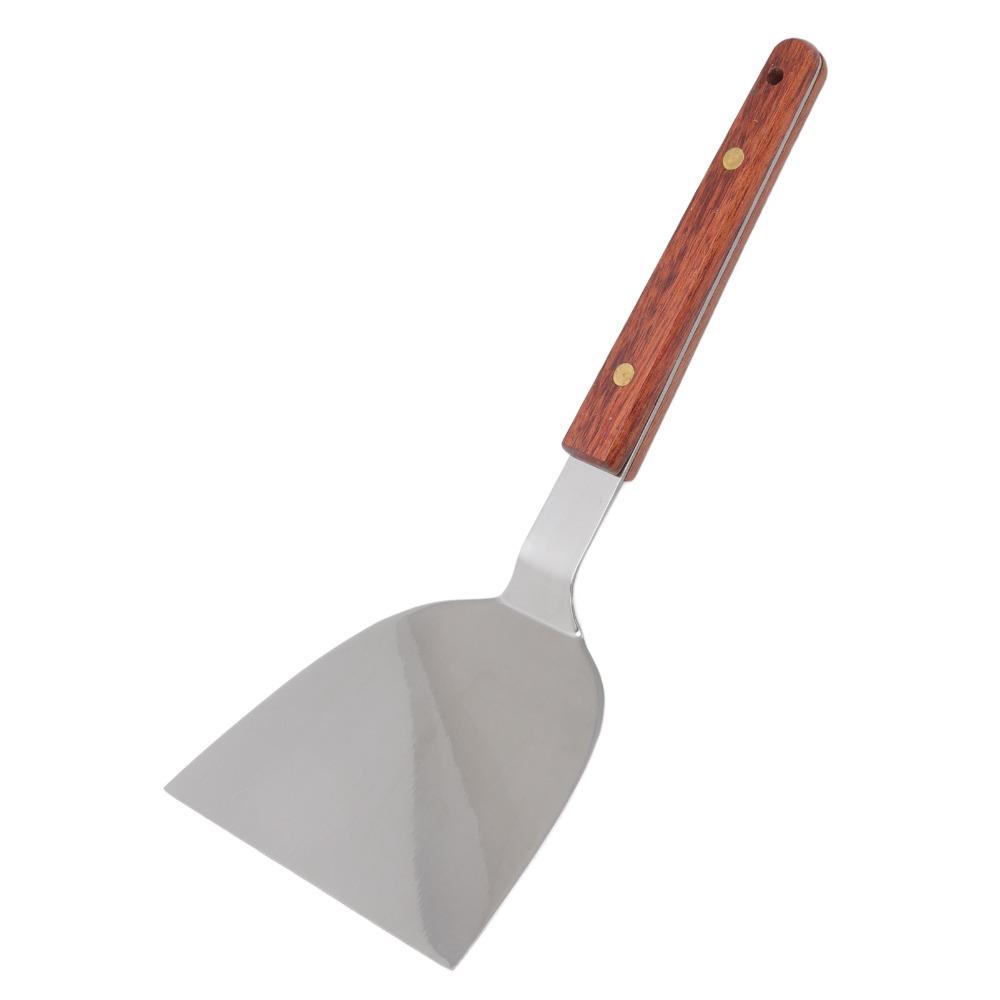 Wide Blade Barbecue Spatula Stainless Steel Teppanyaki Spatula Flipper Pancake Turner  Kitchen