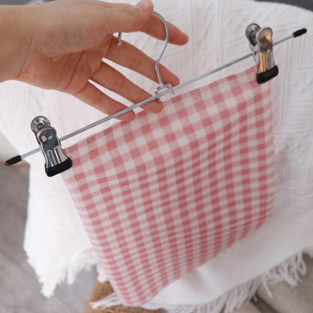 2pcs Stainless Steel Pants Hangers Space-Saving Bras Hangers Clothes Rack Wardrobe