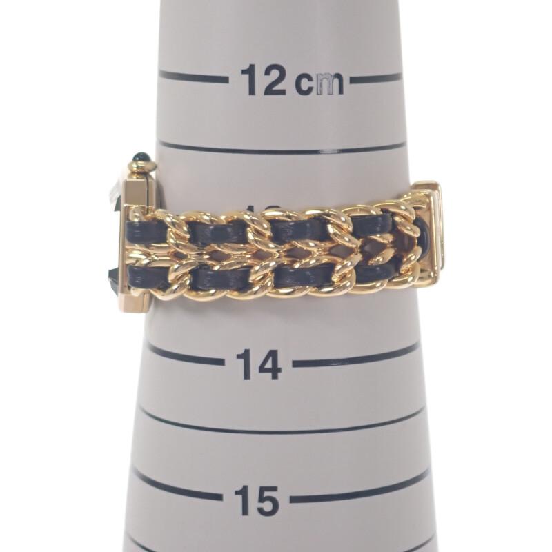 Chanel H0001 S Часы Позолоченные/кожаные Женские черный циферблат